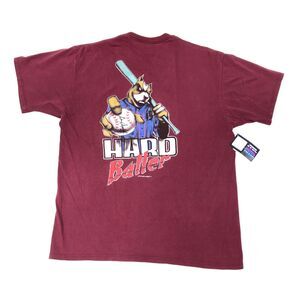 Vintage 1994 Top Dawg Hard Baller Maroon Tee T Shirt Size XL Streetwear B2